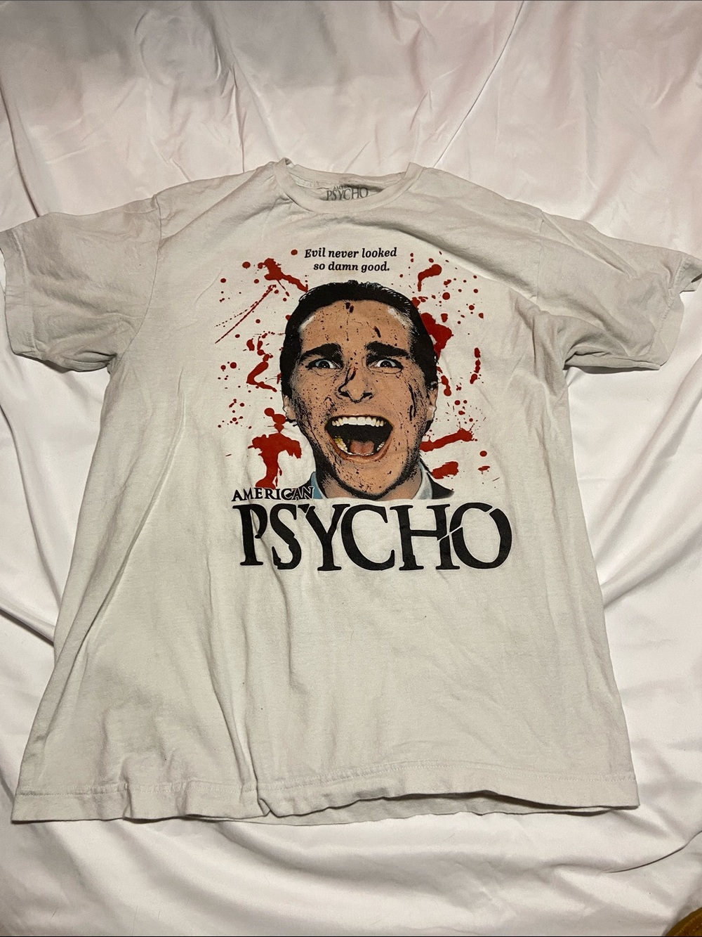Worn in American Psycho Graphic Tee - White